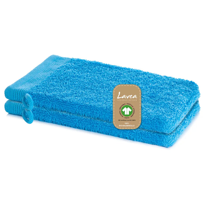 Waschhandschuh Bali, 2er Set, 100% GOTS Bio-Baumwolle, 16x22 cm