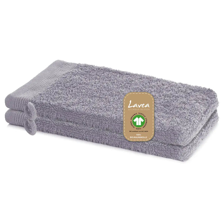 Waschhandschuh Bali, 2er Set, 100% GOTS Bio-Baumwolle, 16x22 cm