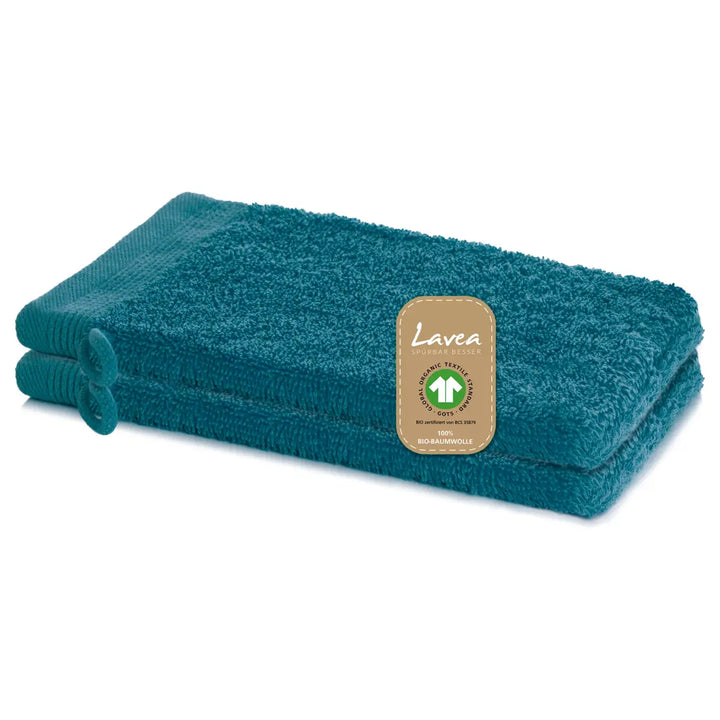 Waschhandschuh Bali, 2er Set, 100% GOTS Bio-Baumwolle, 16x22 cm