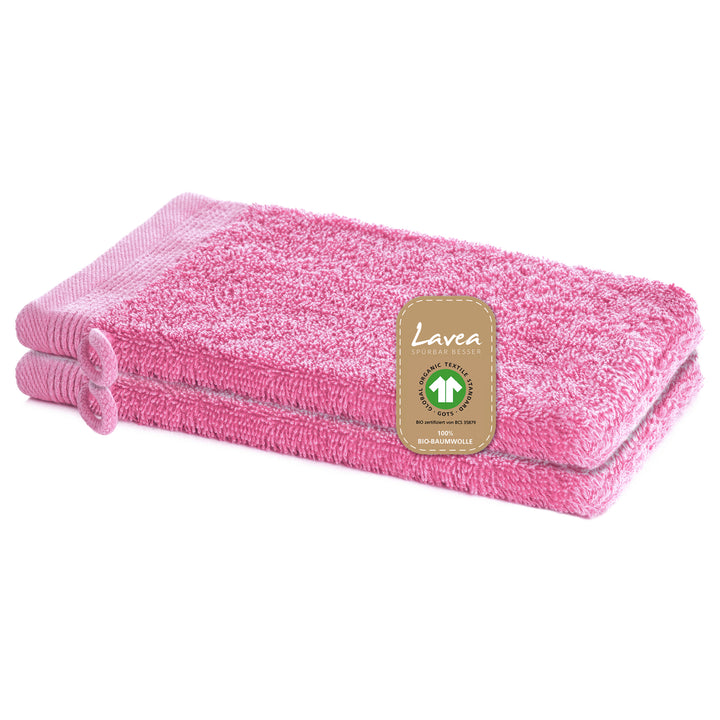 Waschhandschuh Bali, 2er Set, 100% GOTS Bio-Baumwolle, 16x22 cm