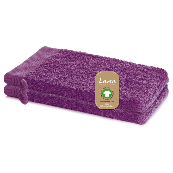 Waschhandschuh Bali, 2er Set, 100% GOTS Bio-Baumwolle, 16x22 cm