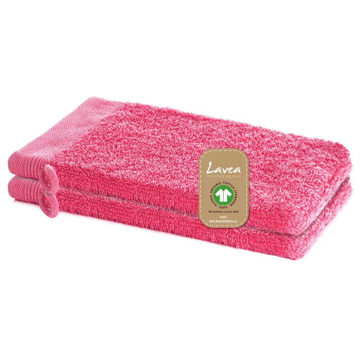 Waschhandschuh Bali, 2er Set, 100% GOTS Bio-Baumwolle, 16x22 cm