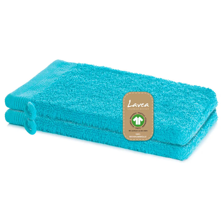 Waschhandschuh Bali, 2er Set, 100% GOTS Bio-Baumwolle, 16x22 cm