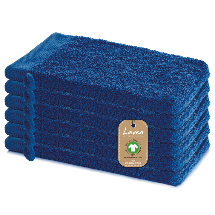 Waschhandschuh Bali, 6er Set, 100% GOTS Bio-Baumwolle, 16x22 cm