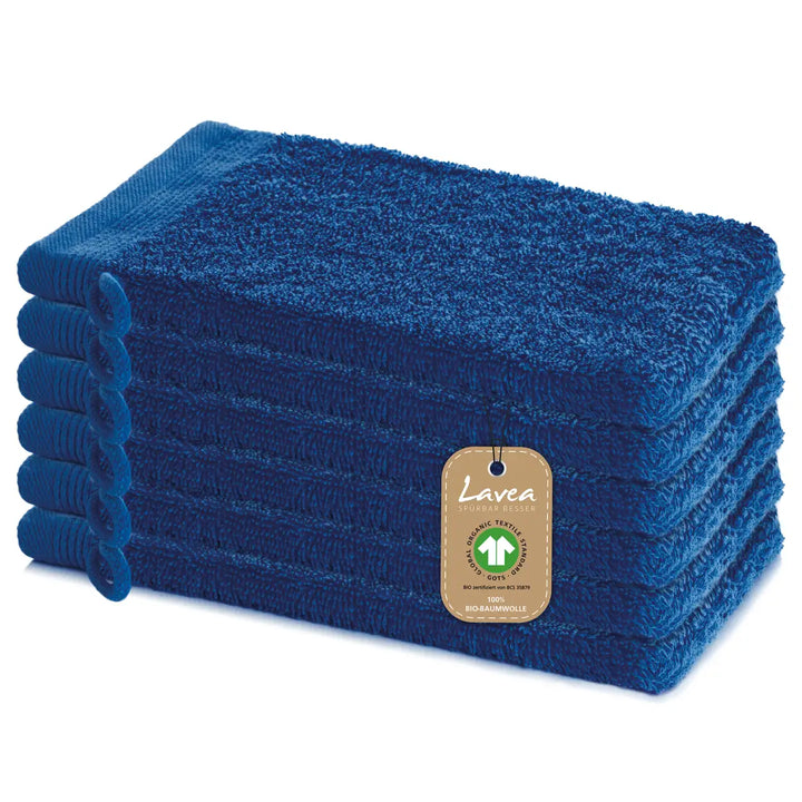 Waschhandschuh Bali, 6er Set, 100% GOTS Bio-Baumwolle, 16x22 cm