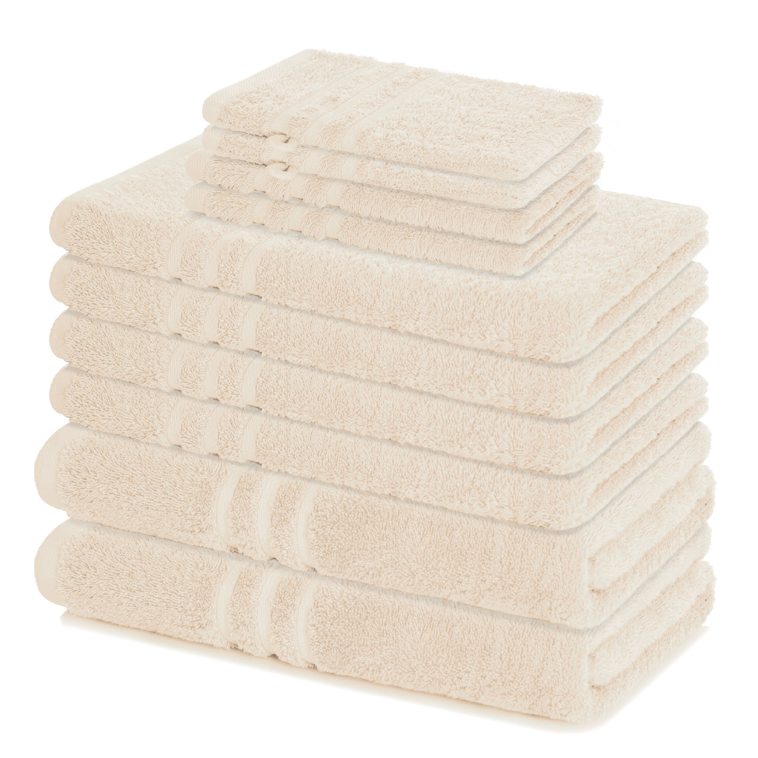 Frottiertuchset Elena, 100% Baumwolle, 6er/10er Set