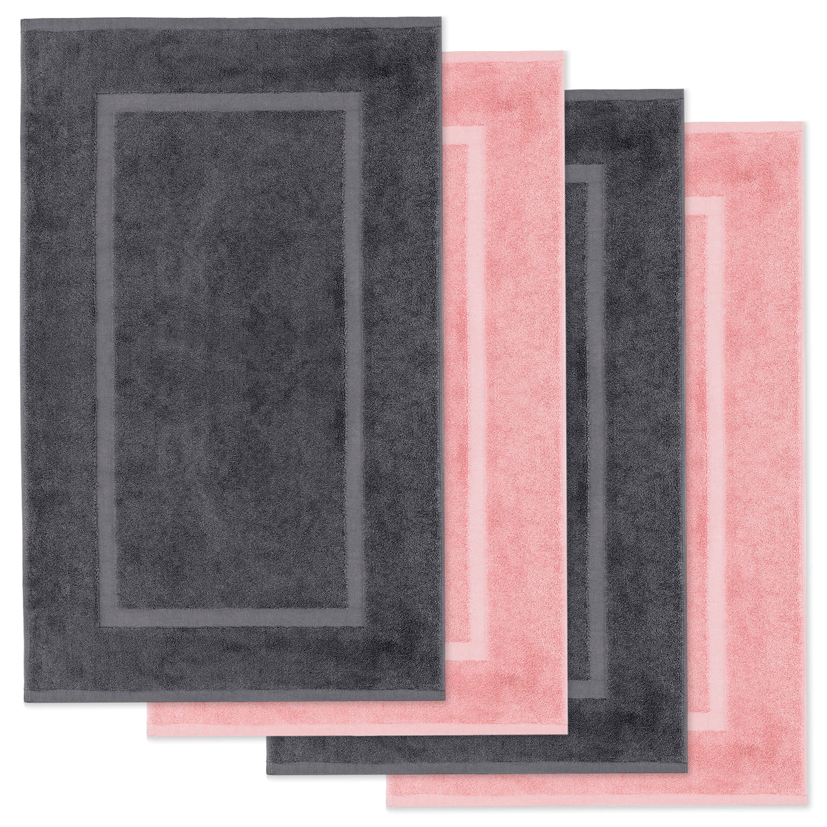 Badematte Elena, 4er Set, 100% Baumwolle, 50x80 cm