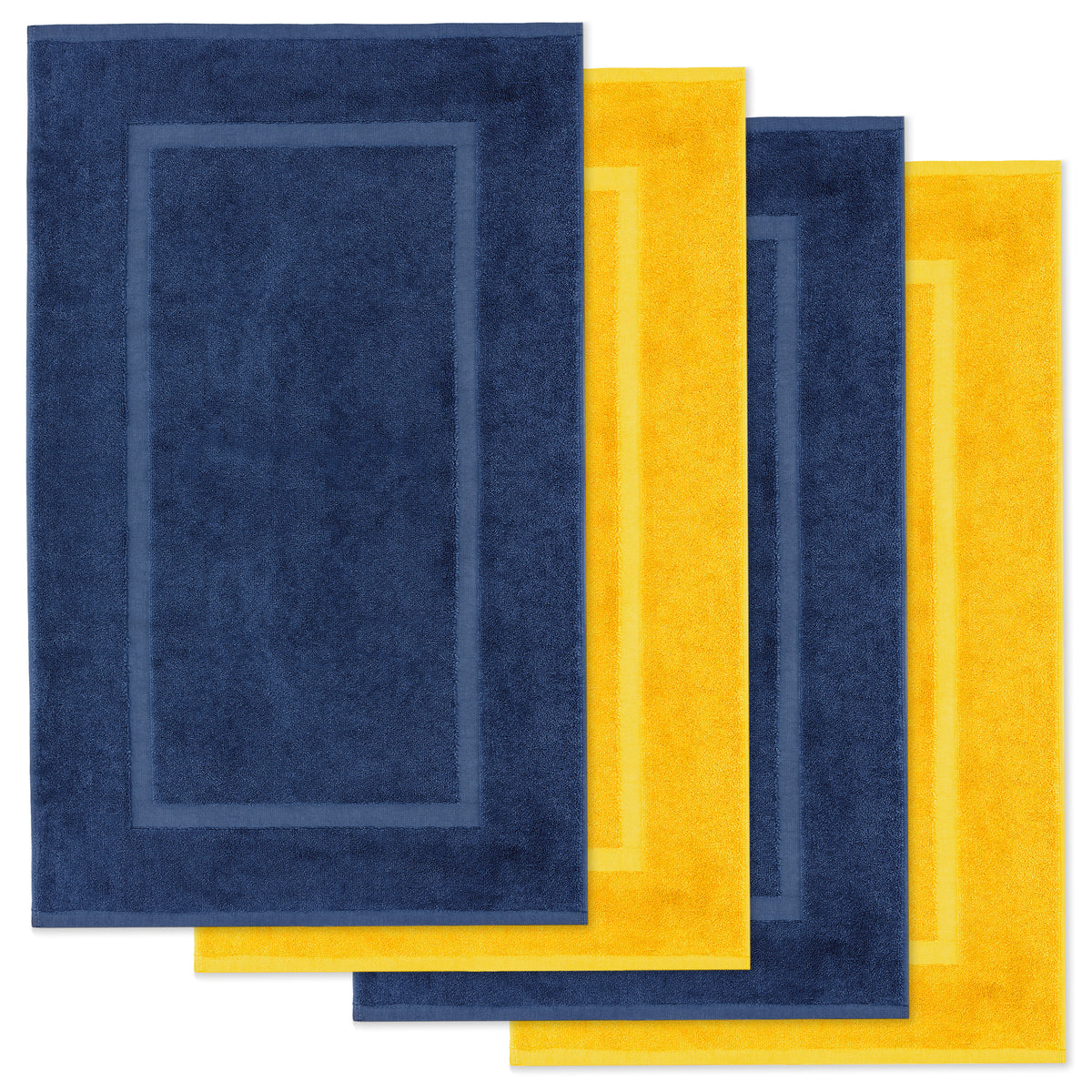 Badematte Elena, 4er Set, 100% Baumwolle, 50x80 cm