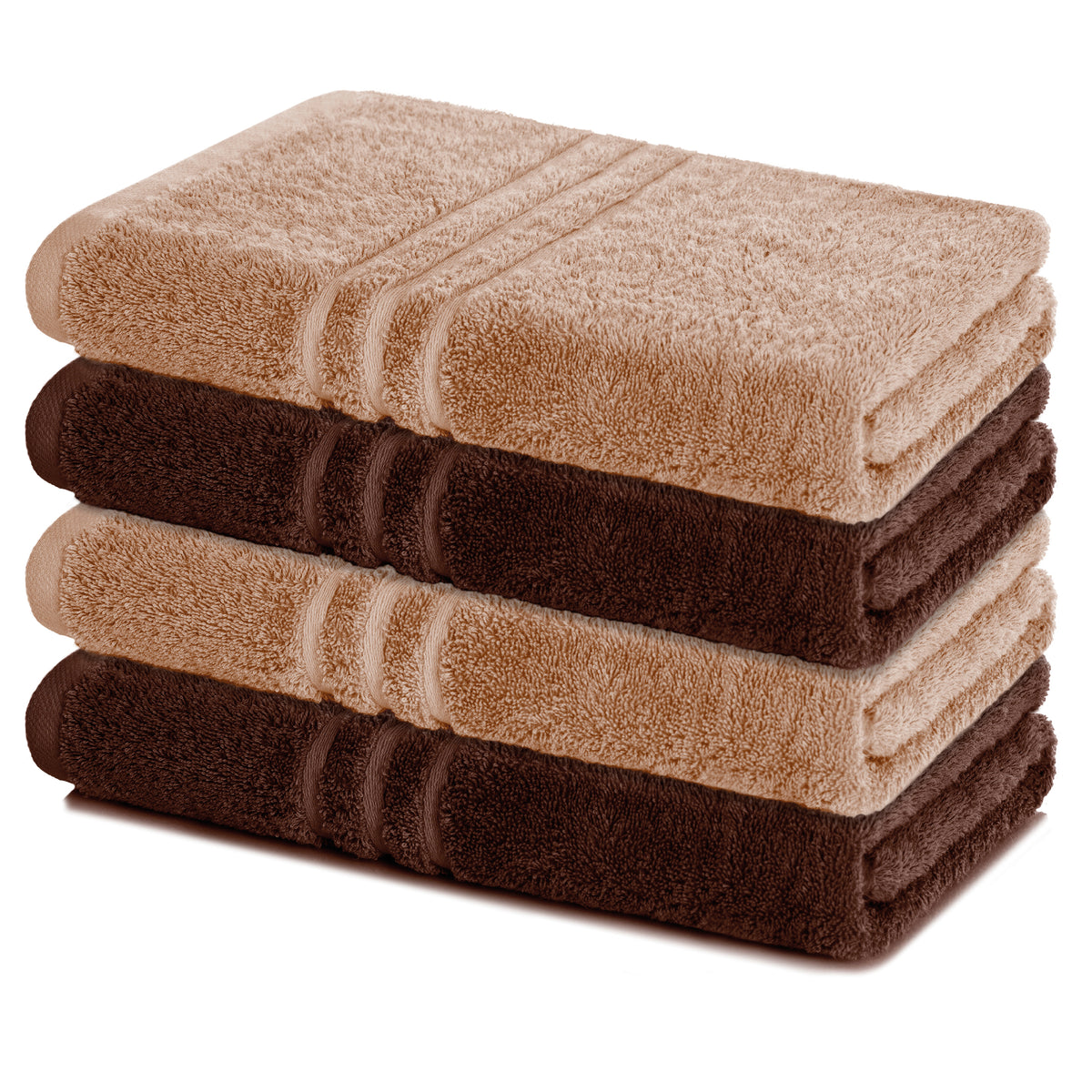 Duschtuch Elena, 4er Set, 100% Baumwolle, 70x140 cm