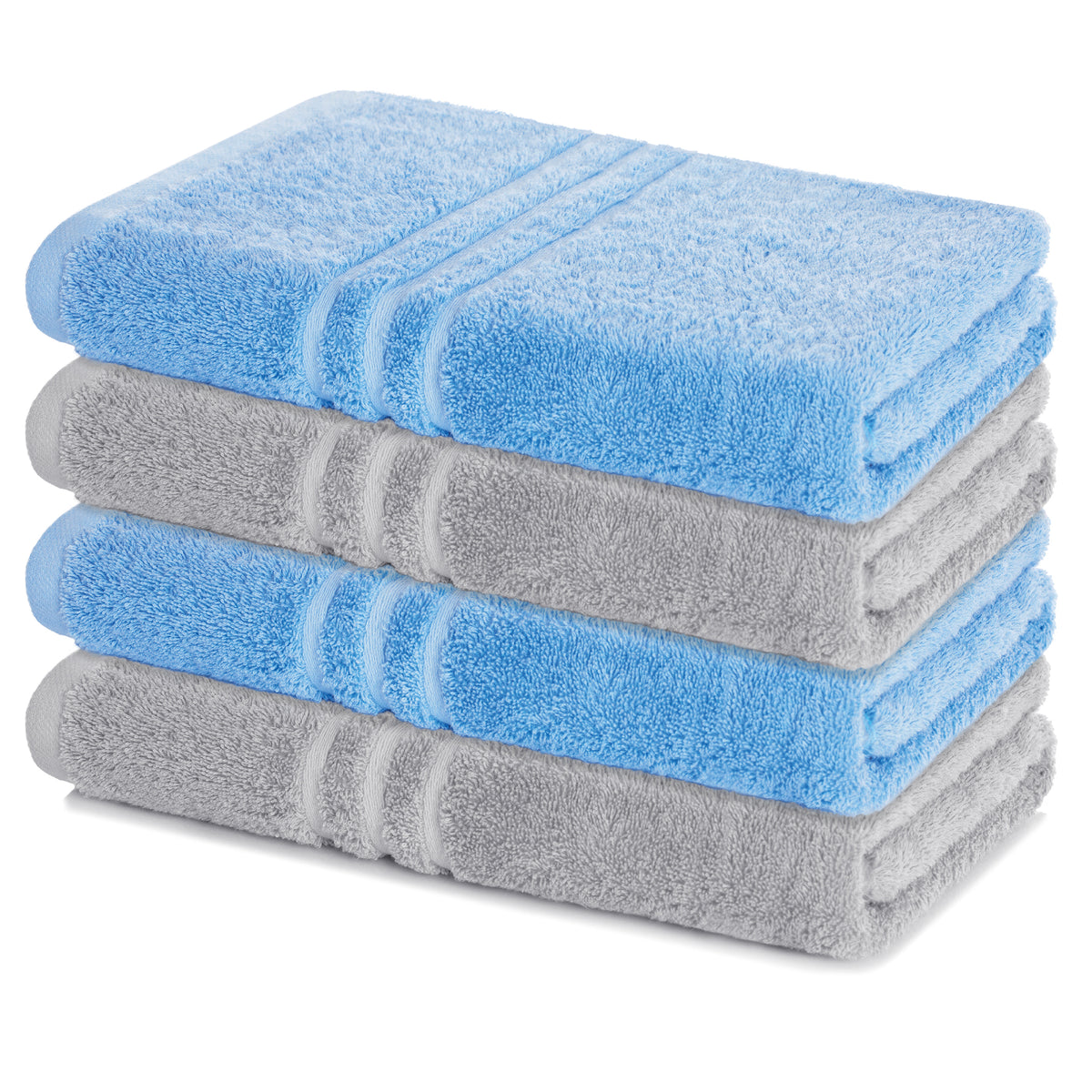 Duschtuch Elena, 4er Set, 100% Baumwolle, 70x140 cm