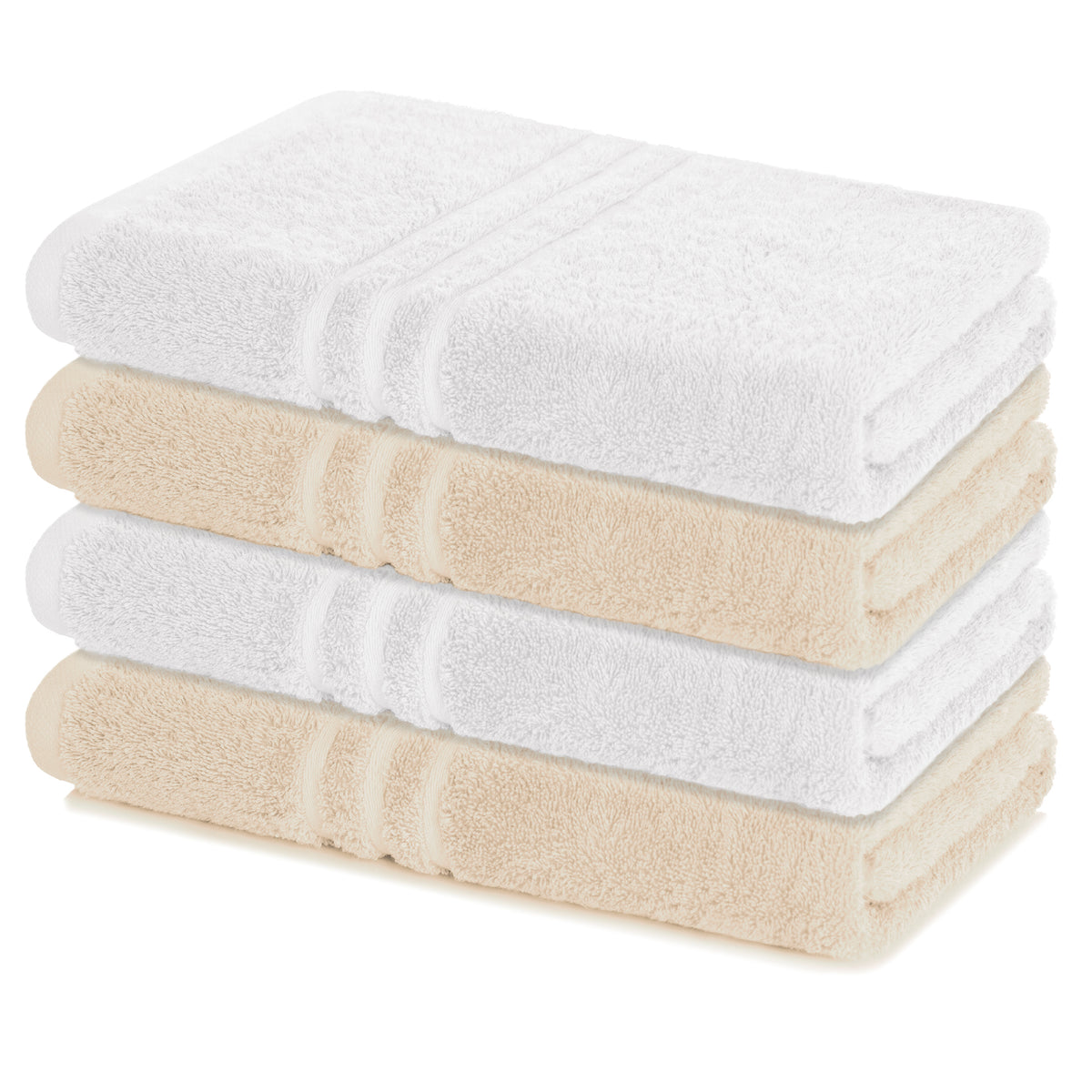 Duschtuch Elena, 4er Set, 100% Baumwolle, 70x140 cm