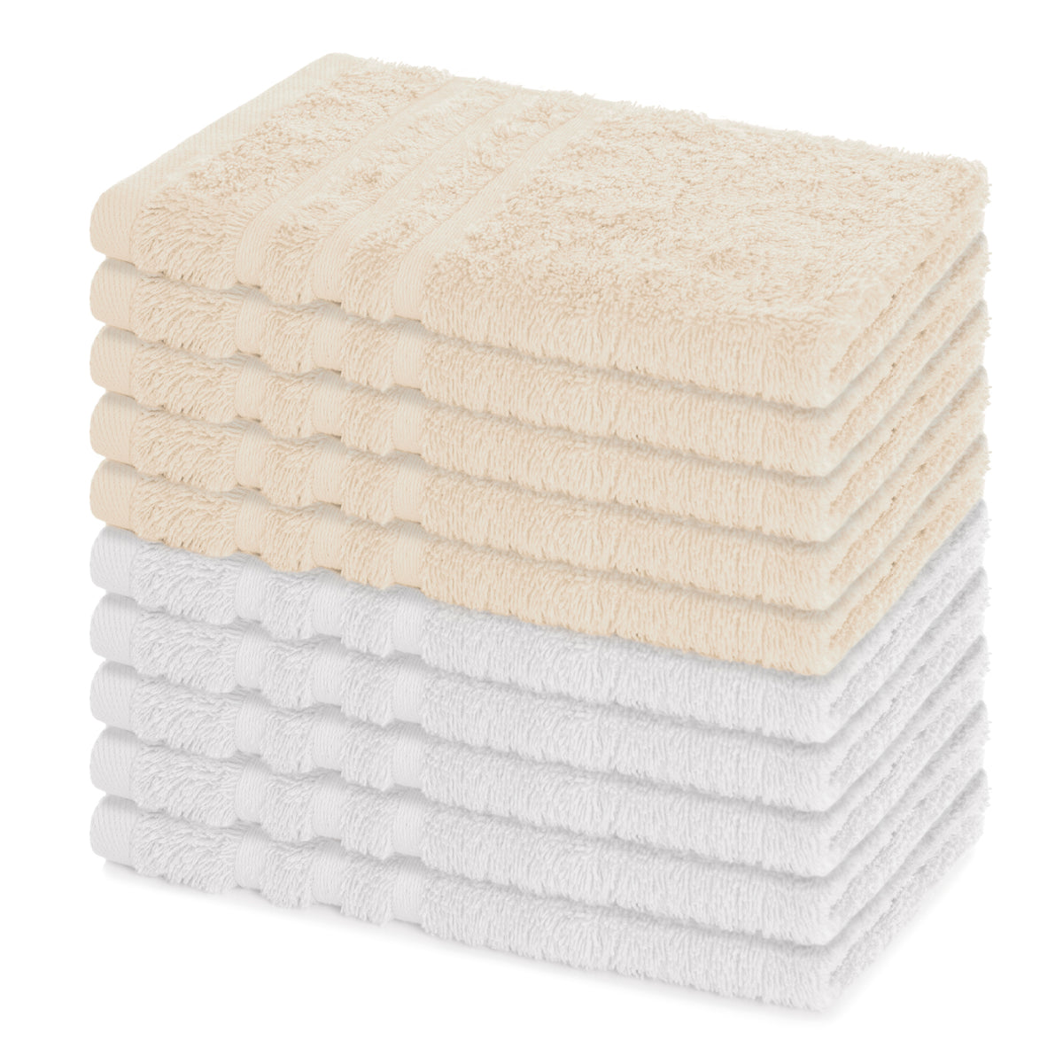 Gästetuch Elena, 10er Set, 100% Baumwolle, 30x50 cm
