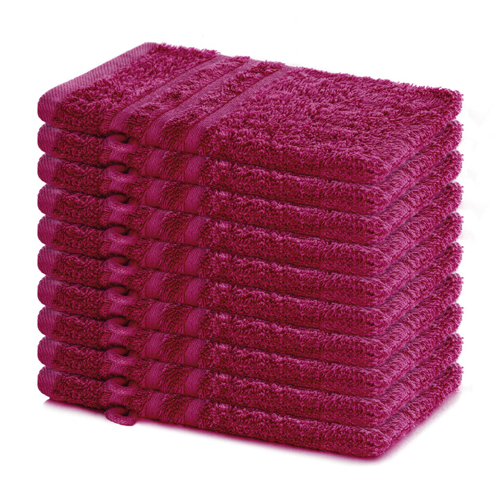 Waschhandschuh Elena, 10er Set, 100% Baumwolle, 15x21 cm