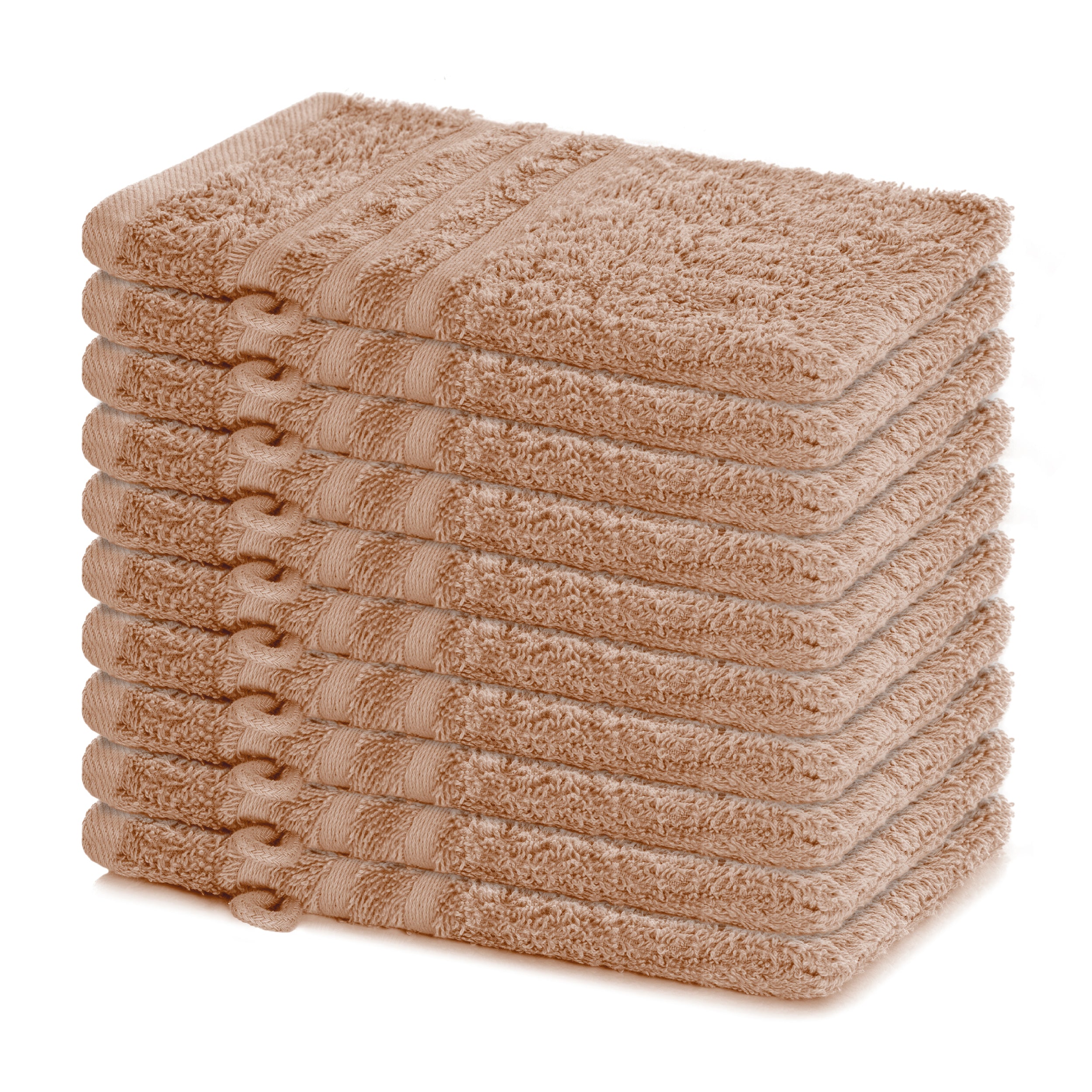 Waschhandschuh Elena, 10er Set, 100% Baumwolle, 15x21 cm