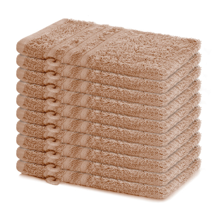 Waschhandschuh Elena, 10er Set, 100% Baumwolle, 15x21 cm