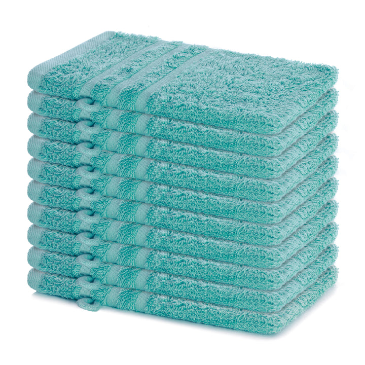 Waschhandschuh Elena, 10er Set, 100% Baumwolle, 15x21 cm